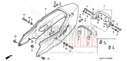 CAPOT ARRIERE CBR1100XX3 de 2003